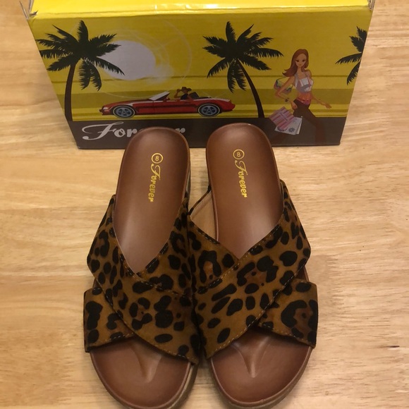 Brand New Cheetah Platform Sandals by Forever - Picture 2 of 6